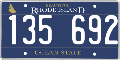 RI license plate 135692