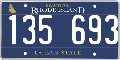 RI license plate 135693