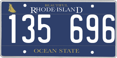 RI license plate 135696