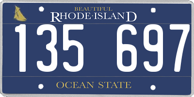 RI license plate 135697
