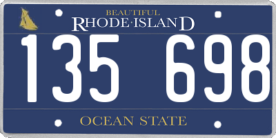 RI license plate 135698