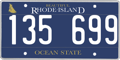 RI license plate 135699