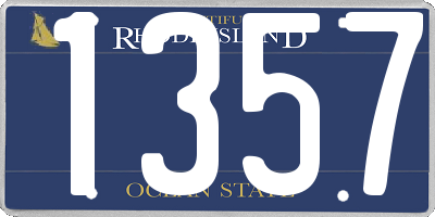 RI license plate 1357