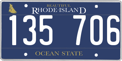 RI license plate 135706