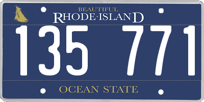RI license plate 135771