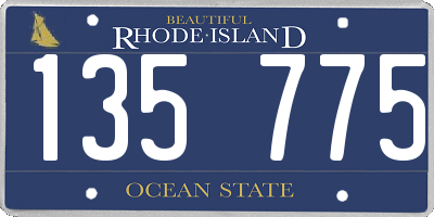 RI license plate 135775