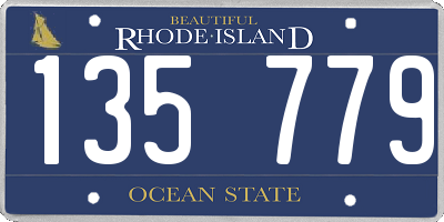 RI license plate 135779