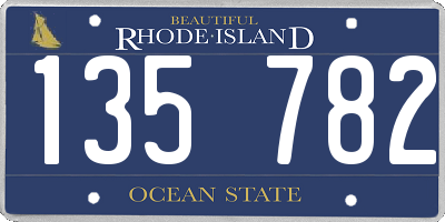 RI license plate 135782