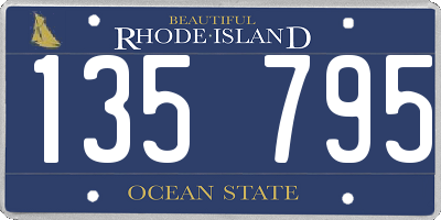 RI license plate 135795