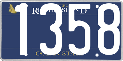 RI license plate 1358