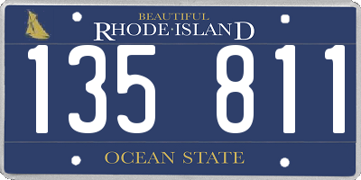 RI license plate 135811