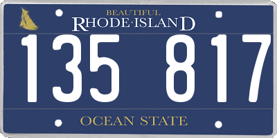 RI license plate 135817