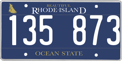 RI license plate 135873