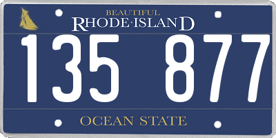 RI license plate 135877