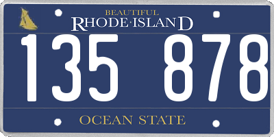 RI license plate 135878