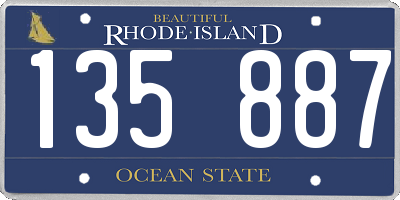 RI license plate 135887