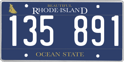 RI license plate 135891