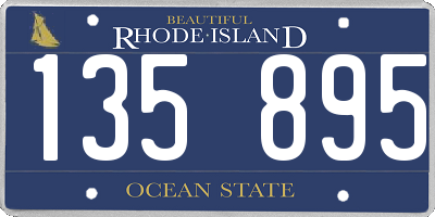 RI license plate 135895