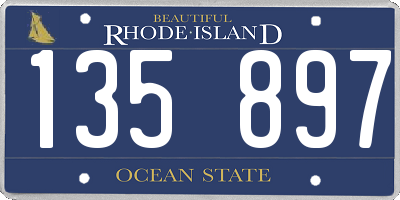 RI license plate 135897