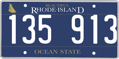 RI license plate 135913