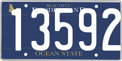 RI license plate 13592