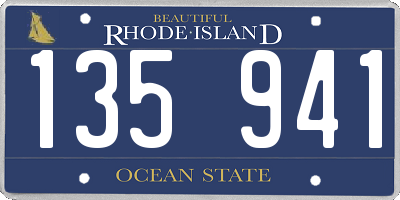 RI license plate 135941