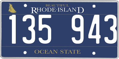 RI license plate 135943