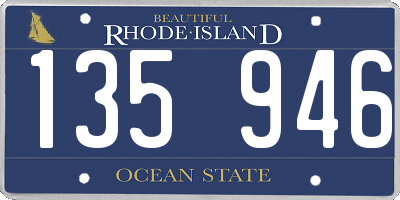 RI license plate 135946