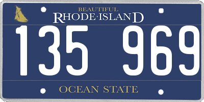 RI license plate 135969