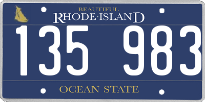 RI license plate 135983