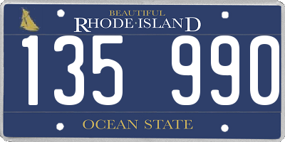 RI license plate 135990