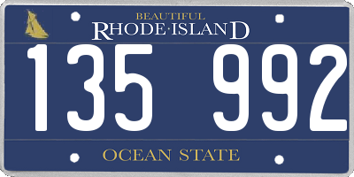 RI license plate 135992