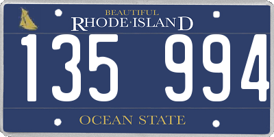 RI license plate 135994