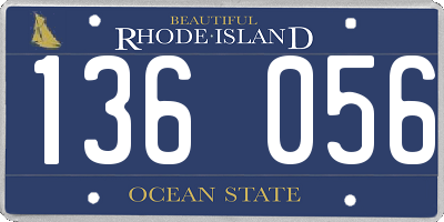 RI license plate 136056