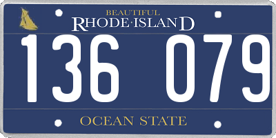 RI license plate 136079
