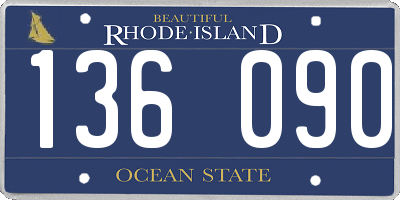 RI license plate 136090