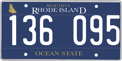 RI license plate 136095