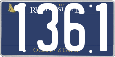 RI license plate 1361