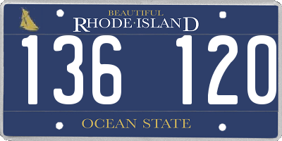 RI license plate 136120