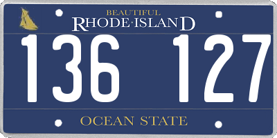 RI license plate 136127