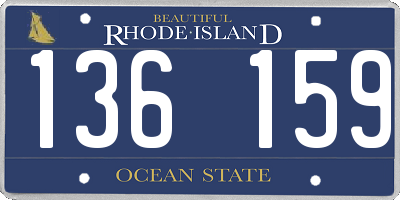 RI license plate 136159