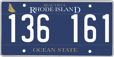 RI license plate 136161