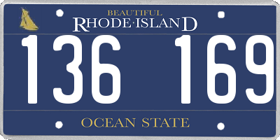 RI license plate 136169