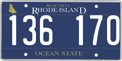 RI license plate 136170
