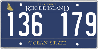 RI license plate 136179