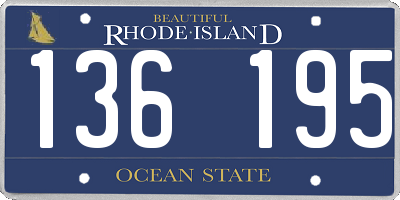 RI license plate 136195