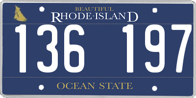 RI license plate 136197