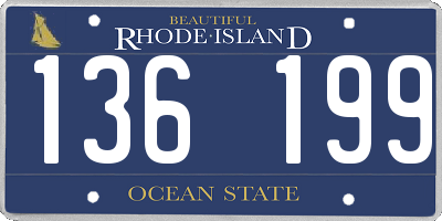 RI license plate 136199