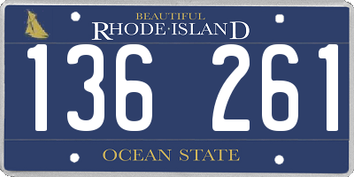 RI license plate 136261