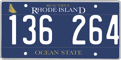 RI license plate 136264